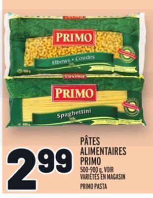 Metro Pâtes alimentaires primo | primo pasta offer
