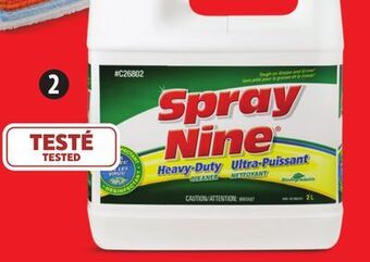 Canadian Tire Spray nine heavy-duty cleaner disinfectant, 2l offer