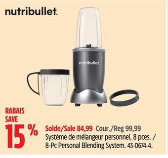 Canadian Tire Nutribullet 8-pc personal blending system offer
