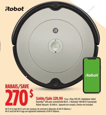 Canadian Tire Robot aspirateur-robot roombamd691 avec connectivité wi-fi offer