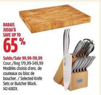 Canadian Tire Selected paderno knife sets or butcher block offer