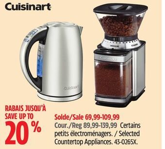 Canadian Tire Cuisinart selected countertop appliances offer