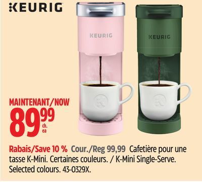 Canadian Tire Keurig k-mini single-serve offer