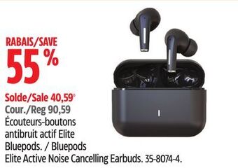 Canadian Tire Bluehive bluepods elite active noise cancelling earbuds offer