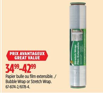 Canadian Tire Duck bubble wrap or stretch wrap offer