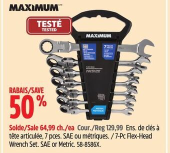 Canadian Tire Maximum 7-pc flex-head wrench set offer