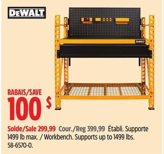Canadian Tire Dewalt workbench offer