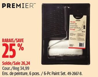 Canadian Tire Premier paint 6-pc paint set offer