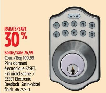 Canadian Tire Ezset electronic deadbolt offer