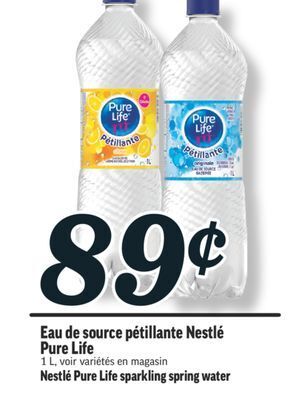 Marché Richelieu Eau de source pétillante nestlé pure life | nestlé pure life sparkling spring water offer