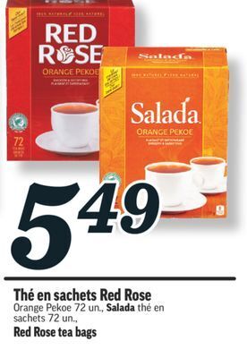 Marché Richelieu Thé en sachets red rose | red rose tea bags offer