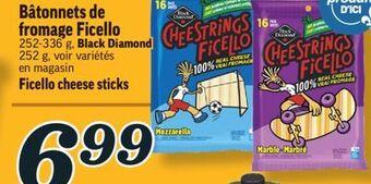 Marché Richelieu Bâtonnets de fromage ficello black diamond | ficello cheese sticks offer