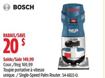 Canadian Tire Bosch single-speed palm router offer
