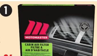 Canadian Tire Motomaster cabin air filters offer