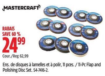 Canadian Tire Mastercraft 11-pc flap and polishing disc set offer