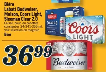 Marché Richelieu Bière labatt budweiser, molson, coors light, sleeman clear 2.0 | beer offer