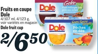 Marché Richelieu Fruits en coupe dole | dole fruit cup offer