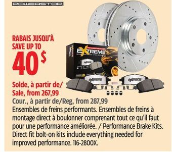 Canadian Tire Performance brake kits offer