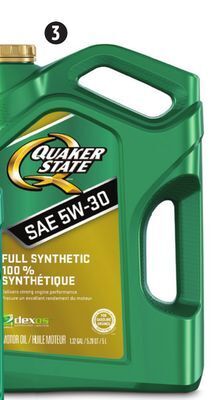 Canadian Tire Quaker state full synthetic motor oil offer