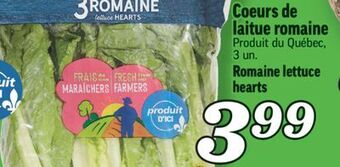 Marché Richelieu Coeurs de laitue romaine | romaine lettuce hearts offer