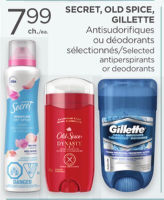 Proxim Secret, old spice, gillette offer