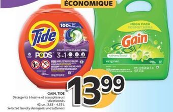 Brunet Gain, tide détergents à lessive et assouplisseurs sélectionnés offer