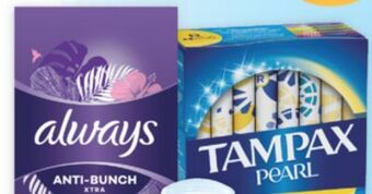 Brunet Always, tampax produits d'hygiène féminine sélectionnés offer