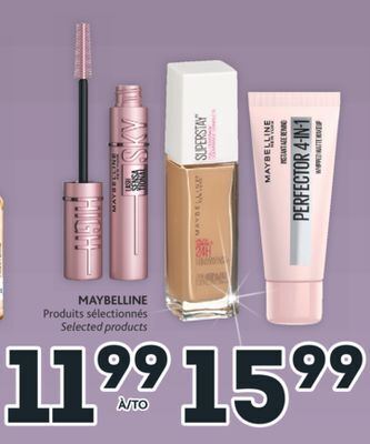 Brunet Maybelline produits sélectionnés offer