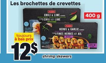 Super C Les brochettes de crevettes | shrimp skewers offer