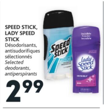 Brunet Speed stick, lady speed stick désodorisants, antisudorifiques sélectionnés offer