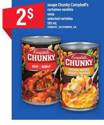 Maxi Soupe chunky campbell's, 515 ml offer