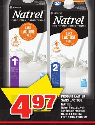 Super C Produit laitier sans lactose natrel | natrel lactose free dairy product offer