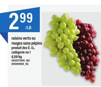 Maxi Raisins verts ou rouges sans pépins offer