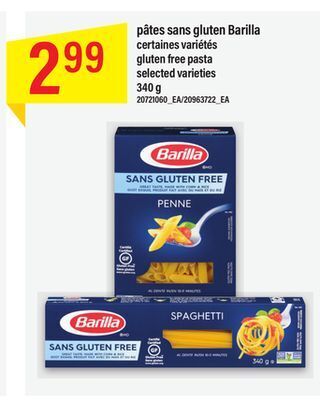 Maxi Pâtes sans gluten barilla, 340 g offer