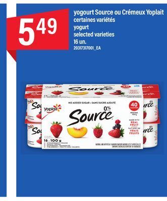 Maxi Yogourt source ou crémeux yoplait offer