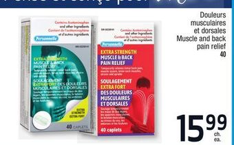 Jean Coutu Personnelle muscle and back pain relief offer