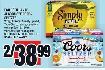 Super C Eau pétillante alcoolisée coors seltzer | coors seltzer alcoholic sparkling water offer