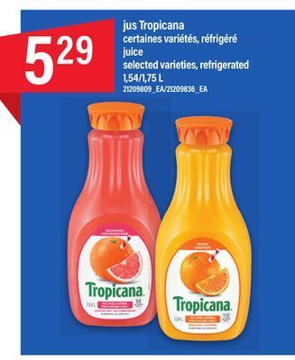 Maxi Jus tropicana, 1,54/1,75 l offer
