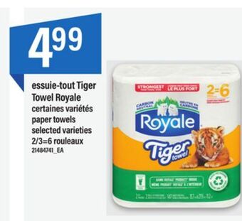 Maxi Essuie-tout tiger towel royale, 2/3=6 rouleaux offer