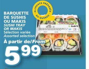 Marches Tradition Sushi tray or makis offer