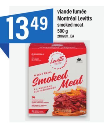 Maxi Viande fumée montréal levitts, 500 g offer