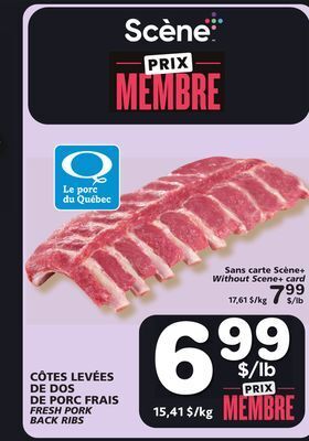 Marches Tradition Fresh pork back ribs offer