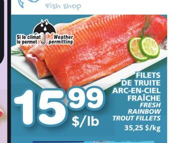 Marches Tradition Fresh rainbow trout fillets offer