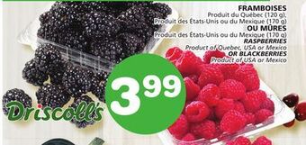 Marches Tradition Raspberries product of quebec, usa or mexico or blackberries product of usa or mexico offer