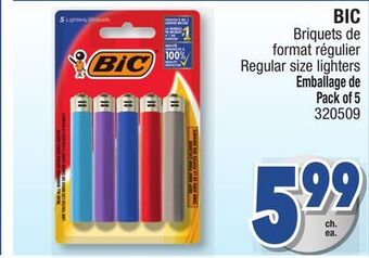 Jean Coutu Bic regular size lighters offer