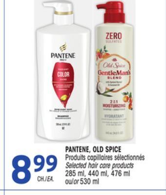 Uniprix Pantene, old spice produits capillaires sélectionnés/ selected hair care products offer