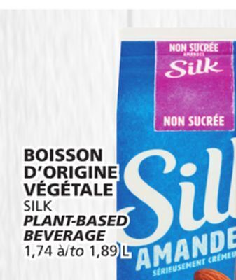 Marches Tradition Silk plant-based beverage offer
