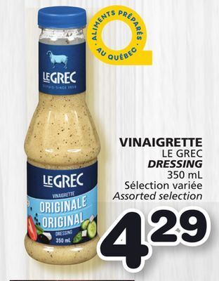 Marches Tradition Le grec dressing offer