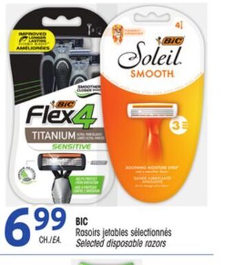 Uniprix Bic rasoirs jetables sélectionnés/selected disposable razors offer