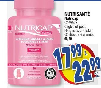 Jean Coutu Nutrisanté nutricap hair, nails and skin offer
